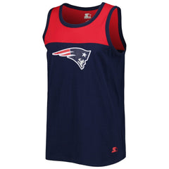 New England Patriots Starter Logo Touchdown Fashion Tank Top Navy/Red