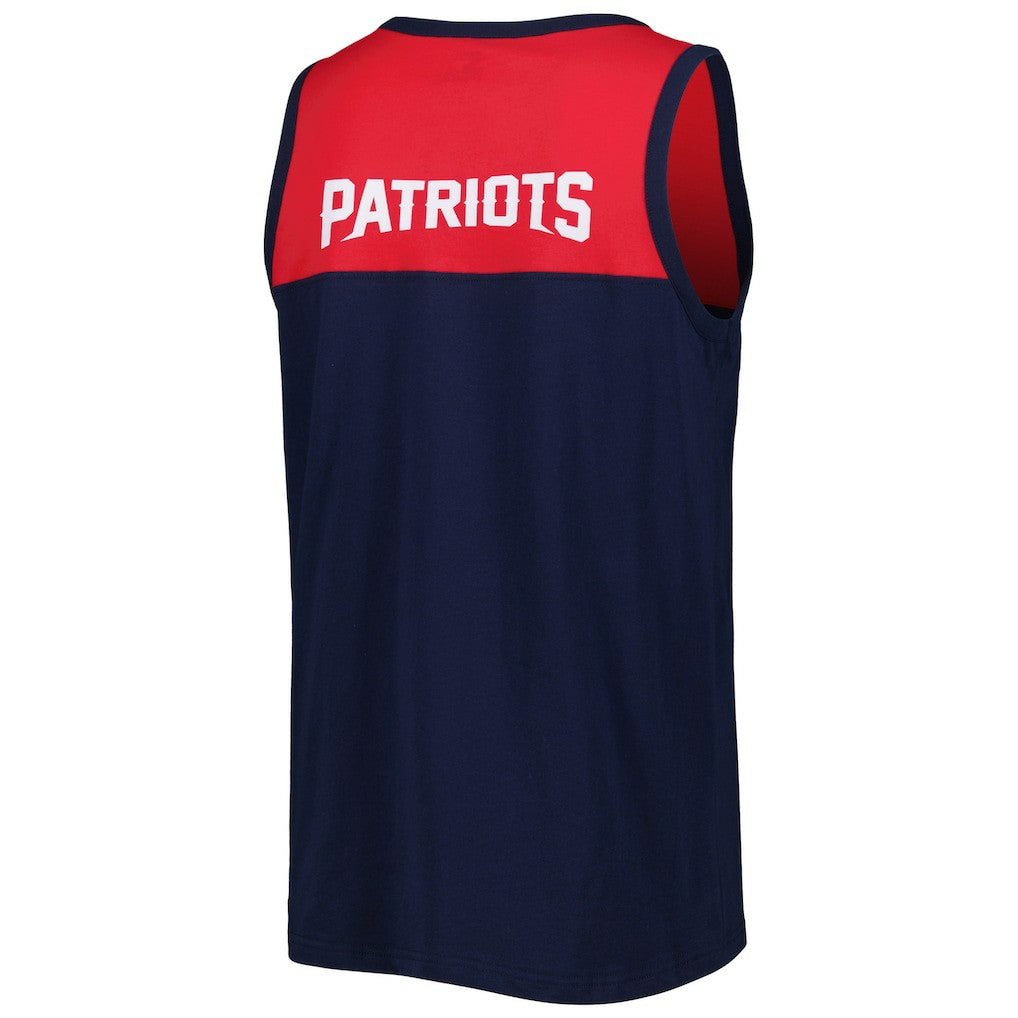 New England Patriots Starter Logo Touchdown Fashion Tank Top Navy/Red