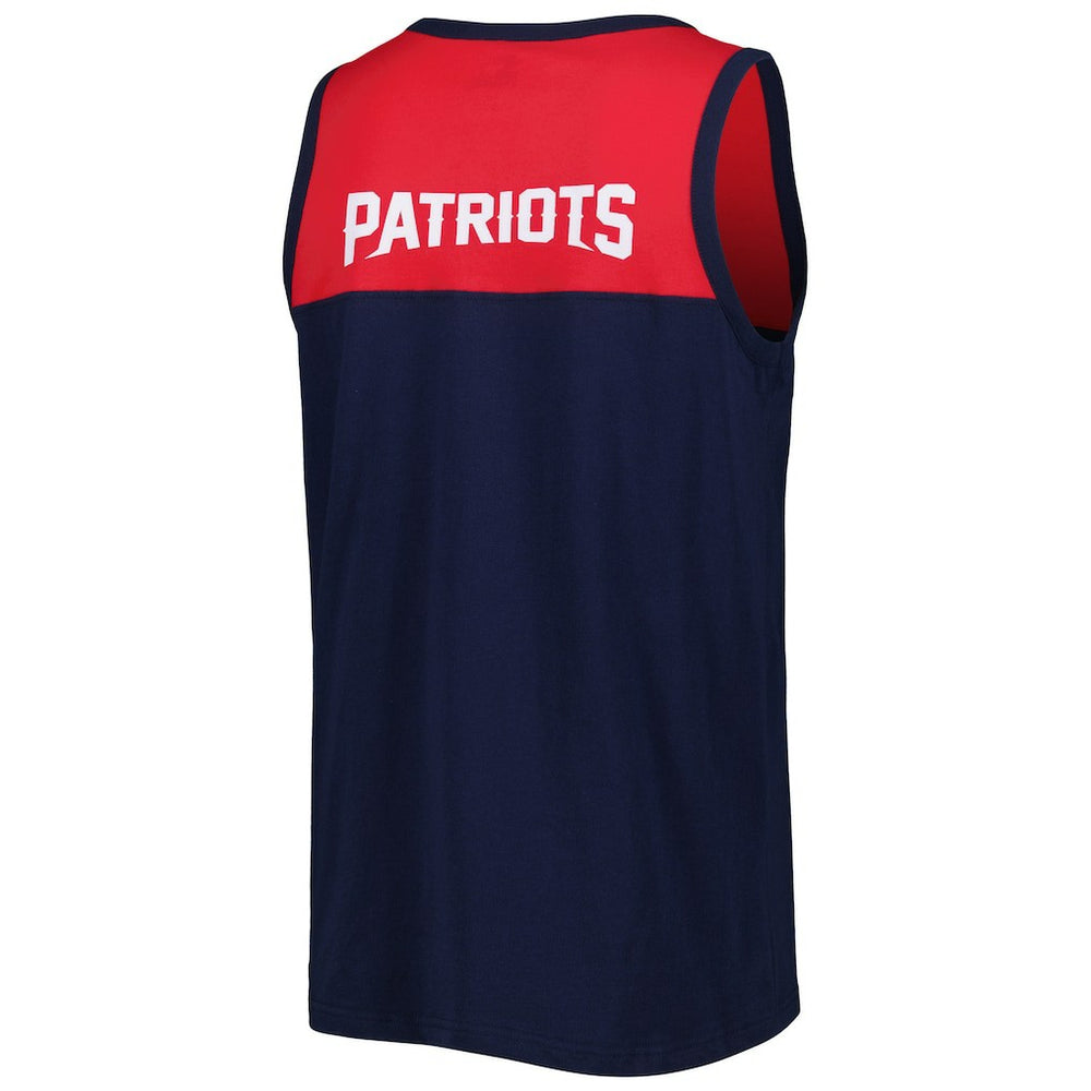 New England Patriots Starter Logo Touchdown Fashion Tank Top Navy/Red