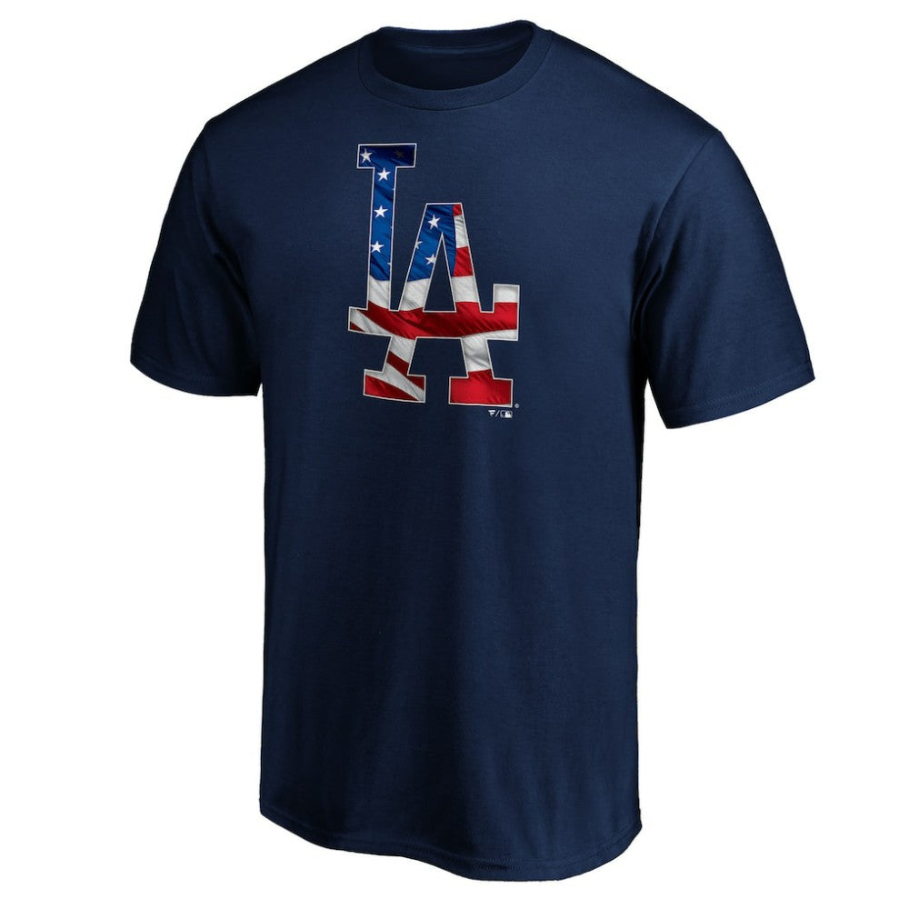 Los Angeles Dodgers Team Banner Wave T-Shirt - Navy - MLB Lifestyle