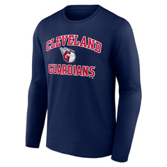 Cleveland Guardians Heart & Soul Long Sleeve T-Shirt - Navy - MLB on Sale