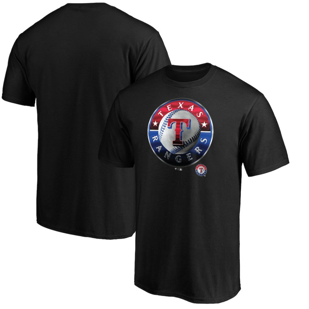 Texas Rangers Team Midnight Mascot T-Shirt - Black - MLB Discount