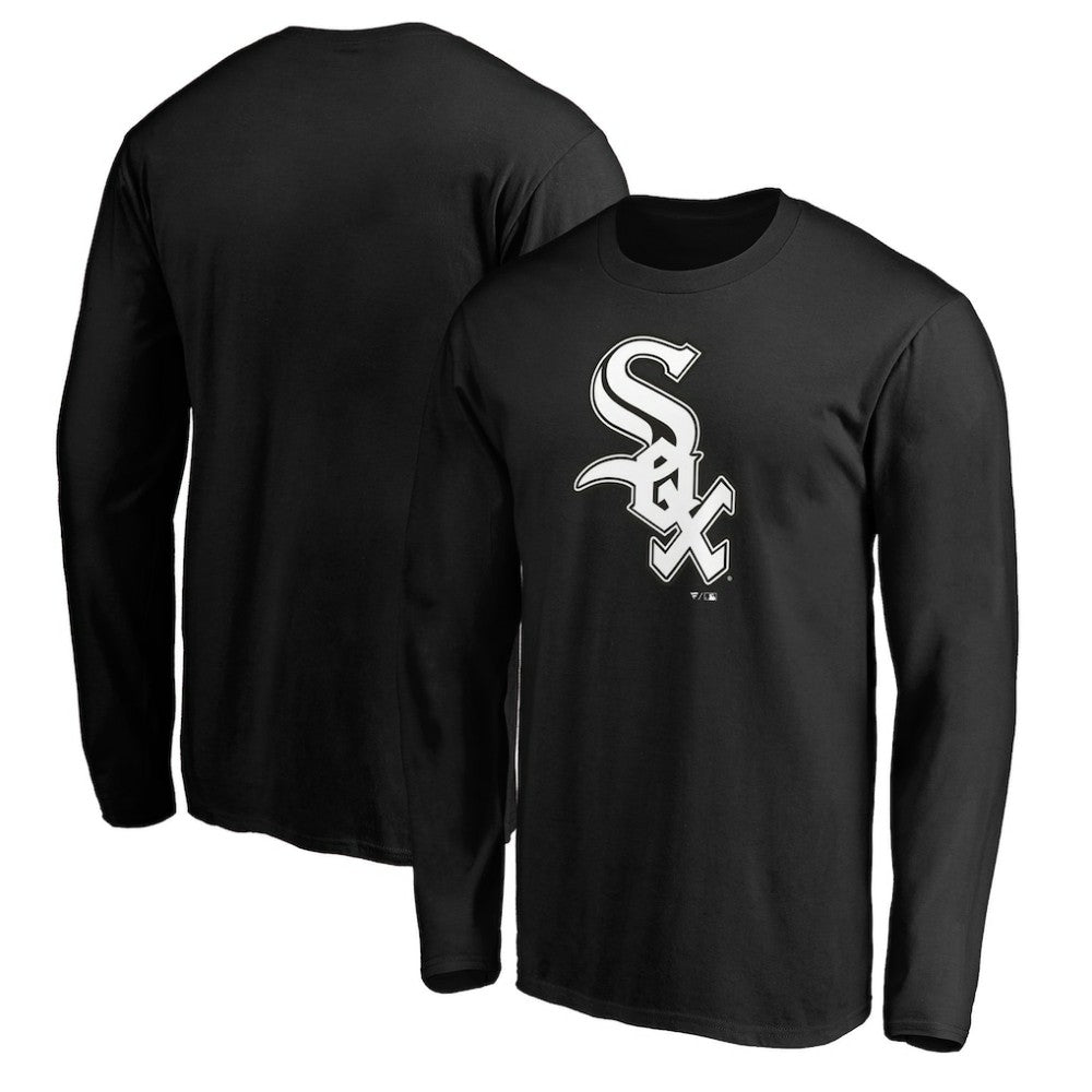 Chicago White Sox Team Official Logo Long Sleeve T-Shirt - Black - MLB on Sale