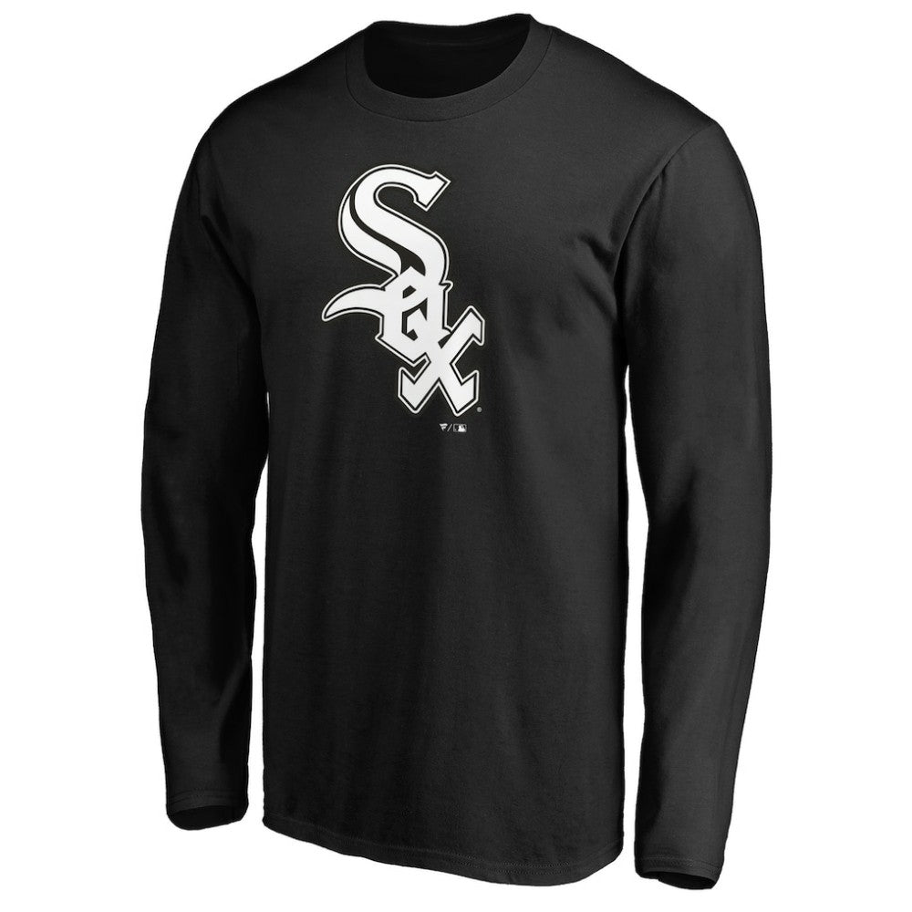Chicago White Sox Team Official Logo Long Sleeve T-Shirt - Black - MLB on Sale