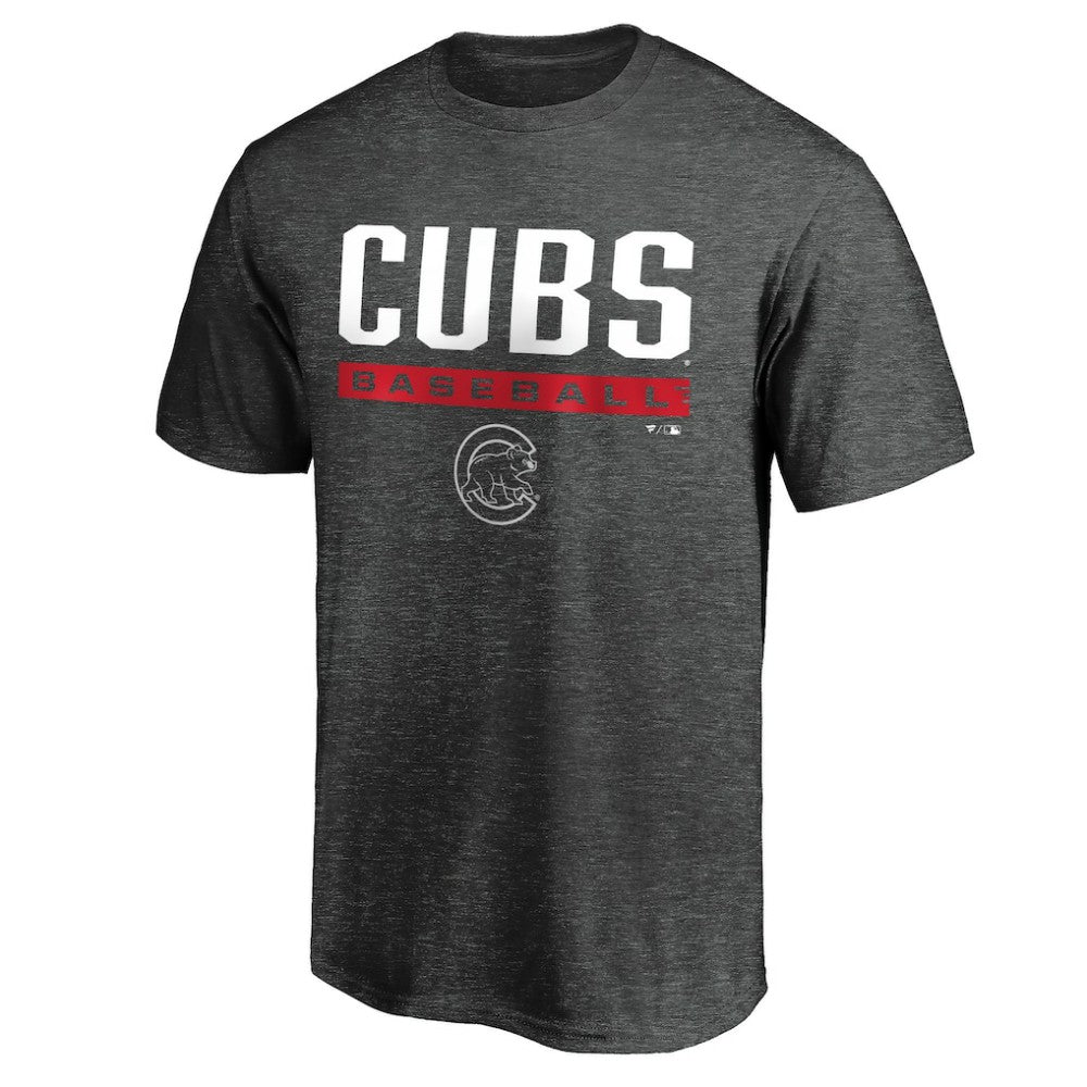 Chicago Cubs Team Win Stripe T-Shirt - Charcoal - MLB Online
