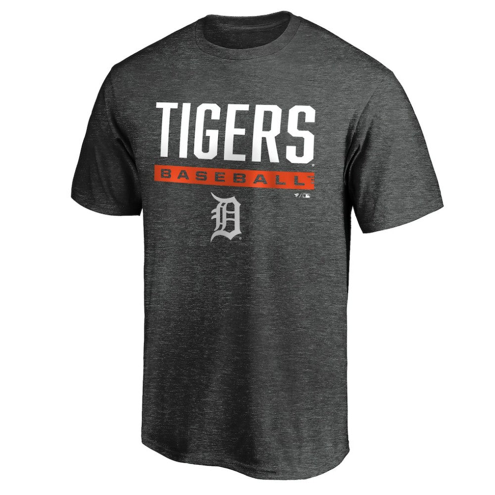 Detroit Tigers Team Win Stripe T-Shirt - Charcoal - MLB Online