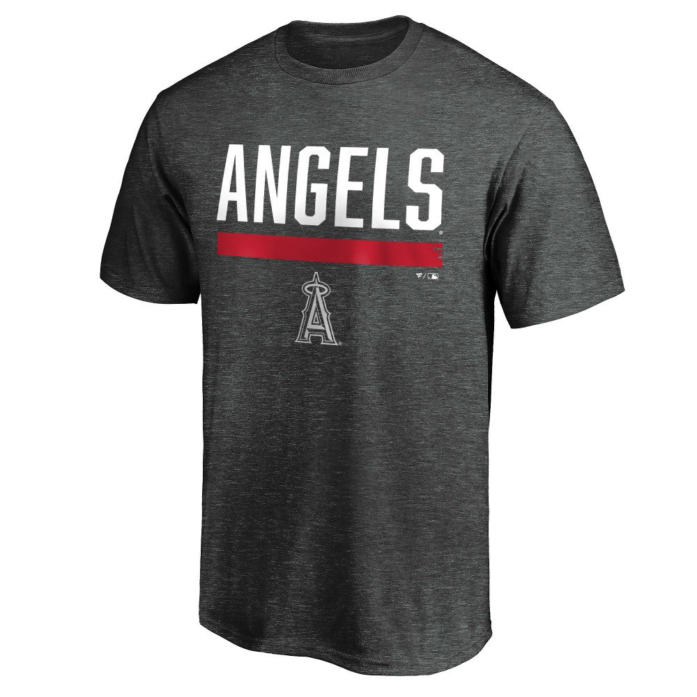 Los Angeles Angels Team Win Stripe T-Shirt - Charcoal - MLB on Sale
