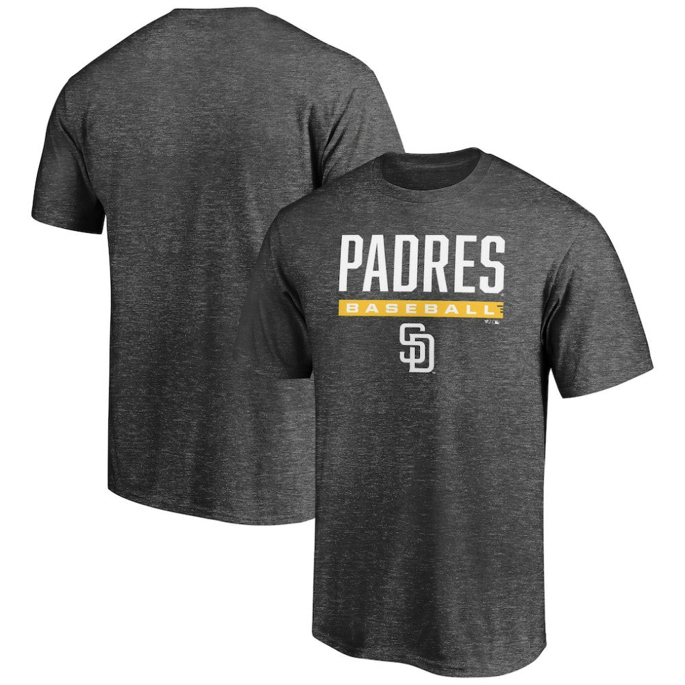 San Diego Padres Team Win Stripe T-Shirt - Charcoal - MLB Lifestyle