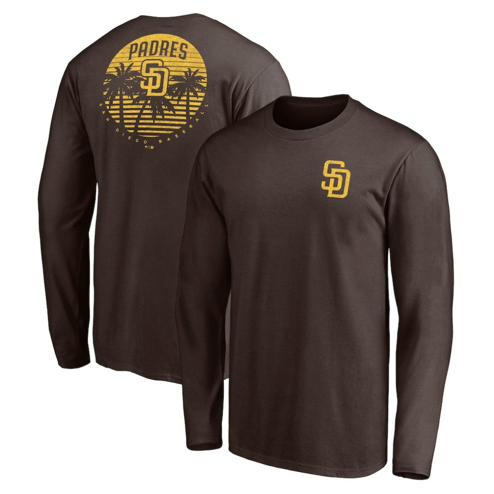 San Diego Padres Team Hometown Collection Palm Sunset Long Sleeve T-Shirt - Brown - MLB Online