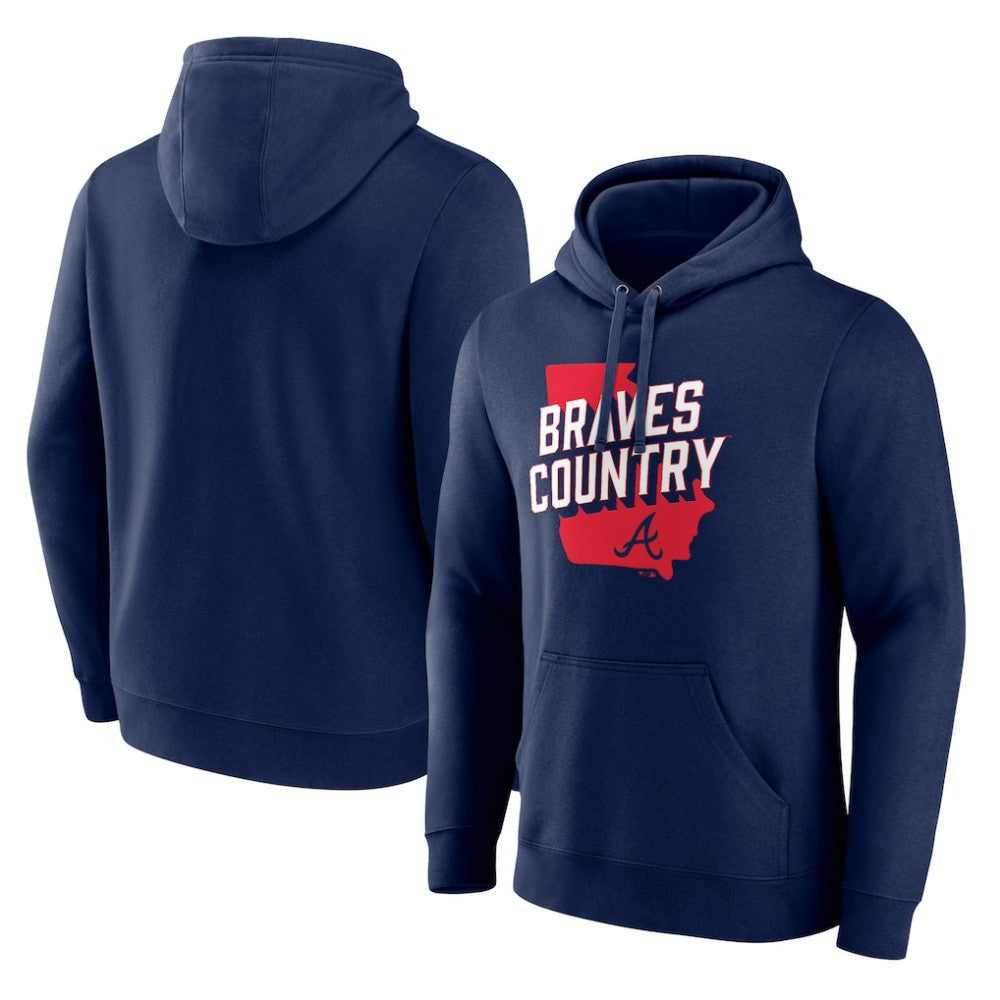 Atlanta Braves Team Country Pullover Hoodie - Navy - MLB Online