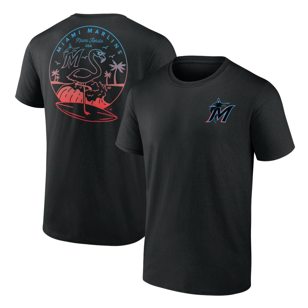 Miami Marlins Team Hometown Collection Surf's Up T-Shirt - Black - MLB Discount