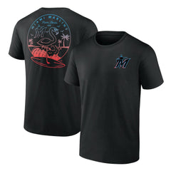 Miami Marlins Team Hometown Collection Surf's Up T-Shirt - Black - MLB Discount