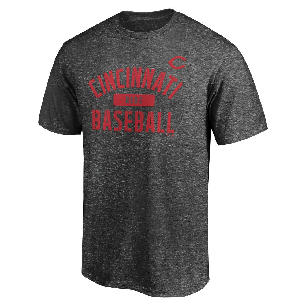 Cincinnati Reds Team Primary Pill T-Shirt - Charcoal - MLB Discount