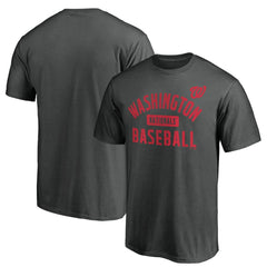 Washington Nationals Team Primary Pill T-Shirt - Charcoal - MLB Lifestyle