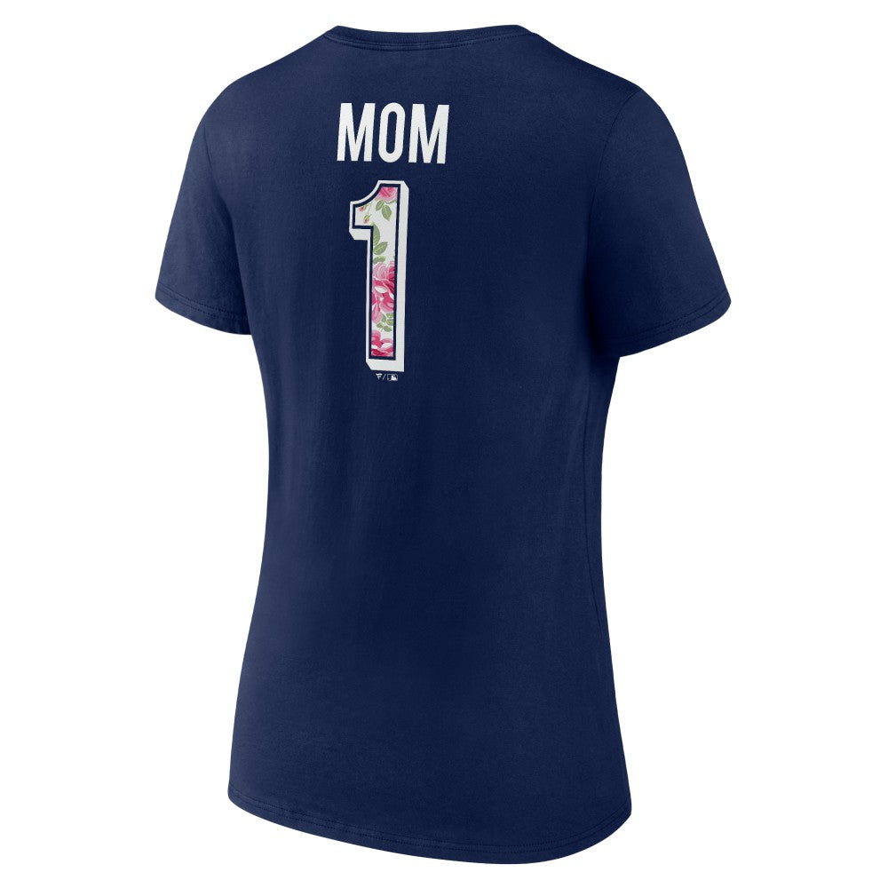 Houston Astros Women's Team Logo Mother's Day V-Neck T-Shirt - Navy - MLB Sale