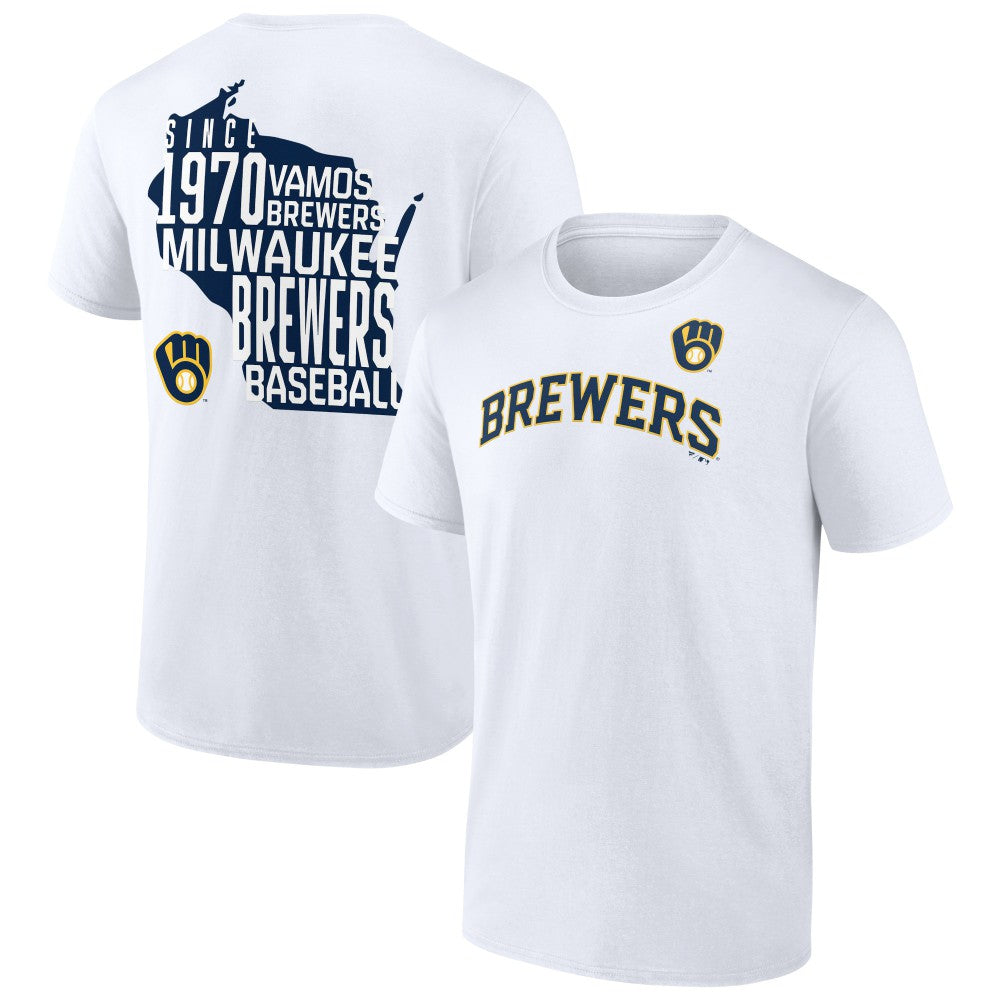 Milwaukee Brewers Team Hot Shot T-Shirt - White - MLB Sale