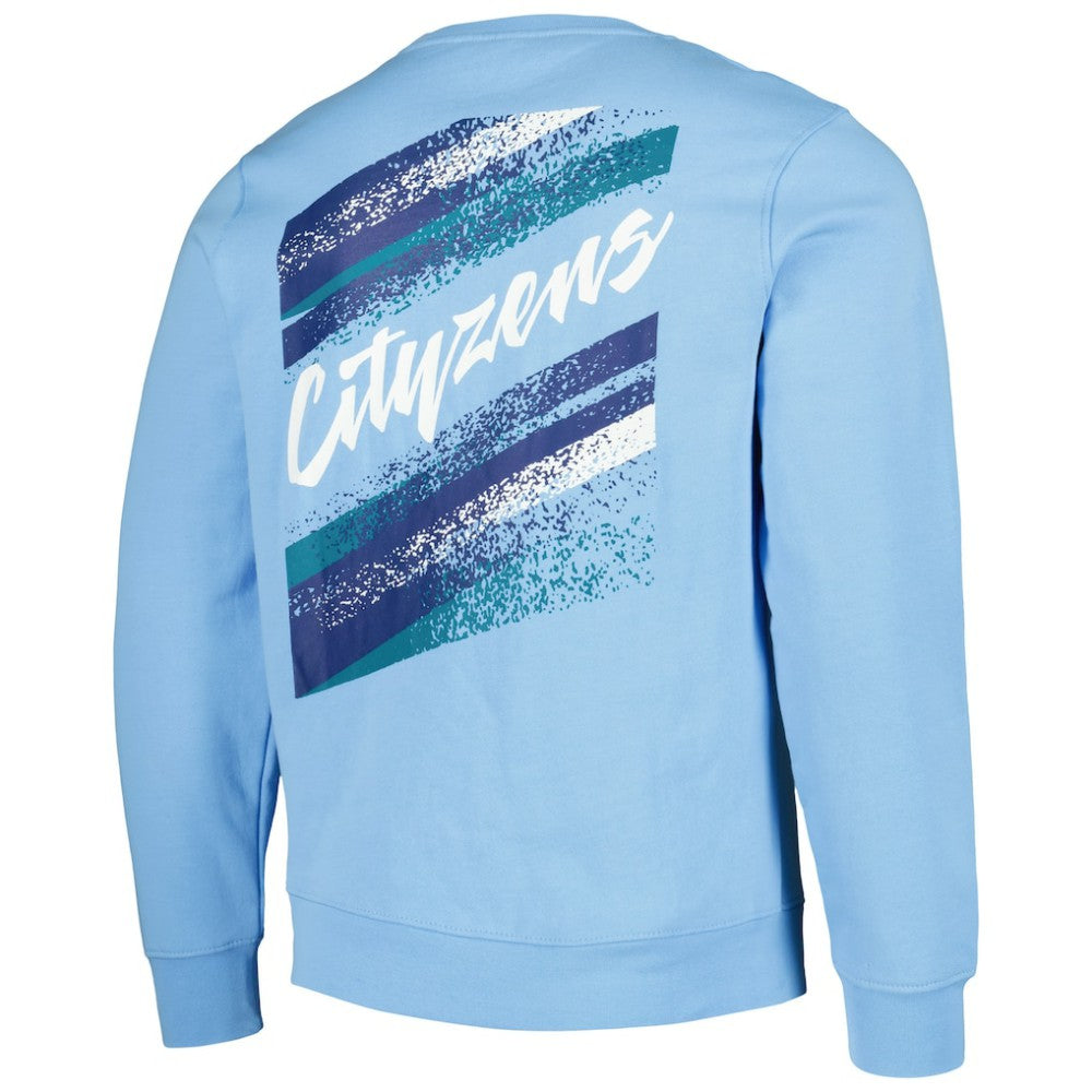 Manchester City Vintage Pullover Sweatshirt Light Blue