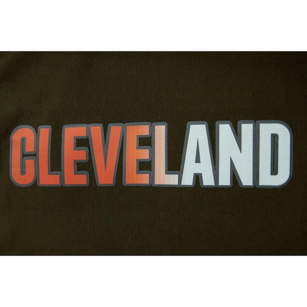 Cleveland Browns Pro Standard Women's Ombre Wordmark Classic Cropped Tank Top Brown