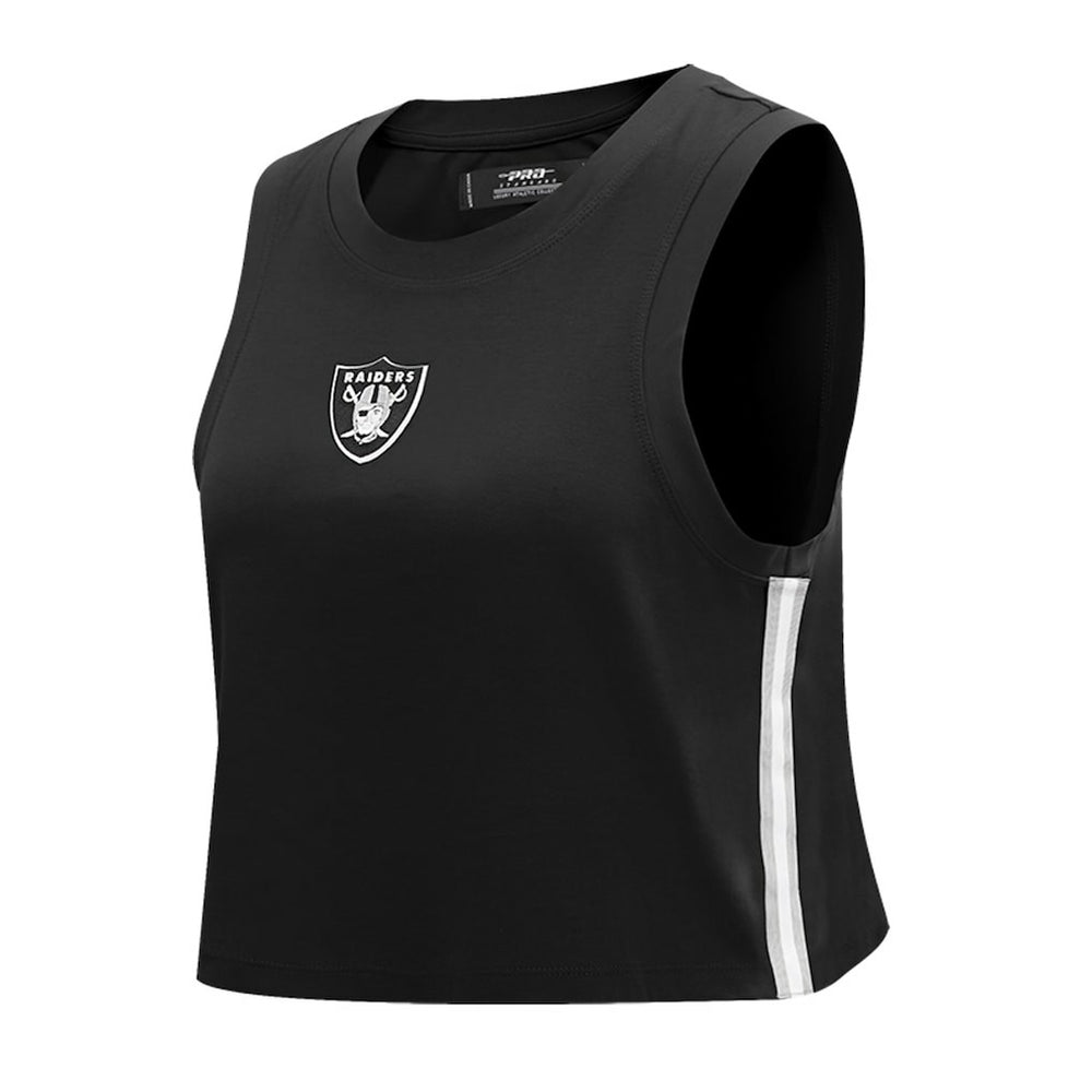 Las Vegas Raiders Pro Standard Women's Ombre Wordmark Classic Cropped Tank Top Black