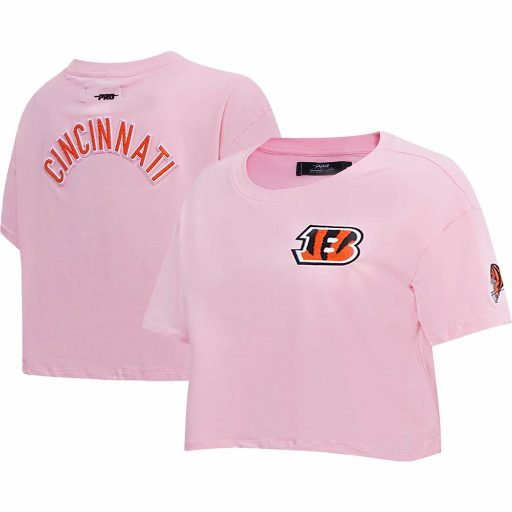 Cincinnati Bengals Pro Standard Women's Cropped Boxy T-Shirt Pink