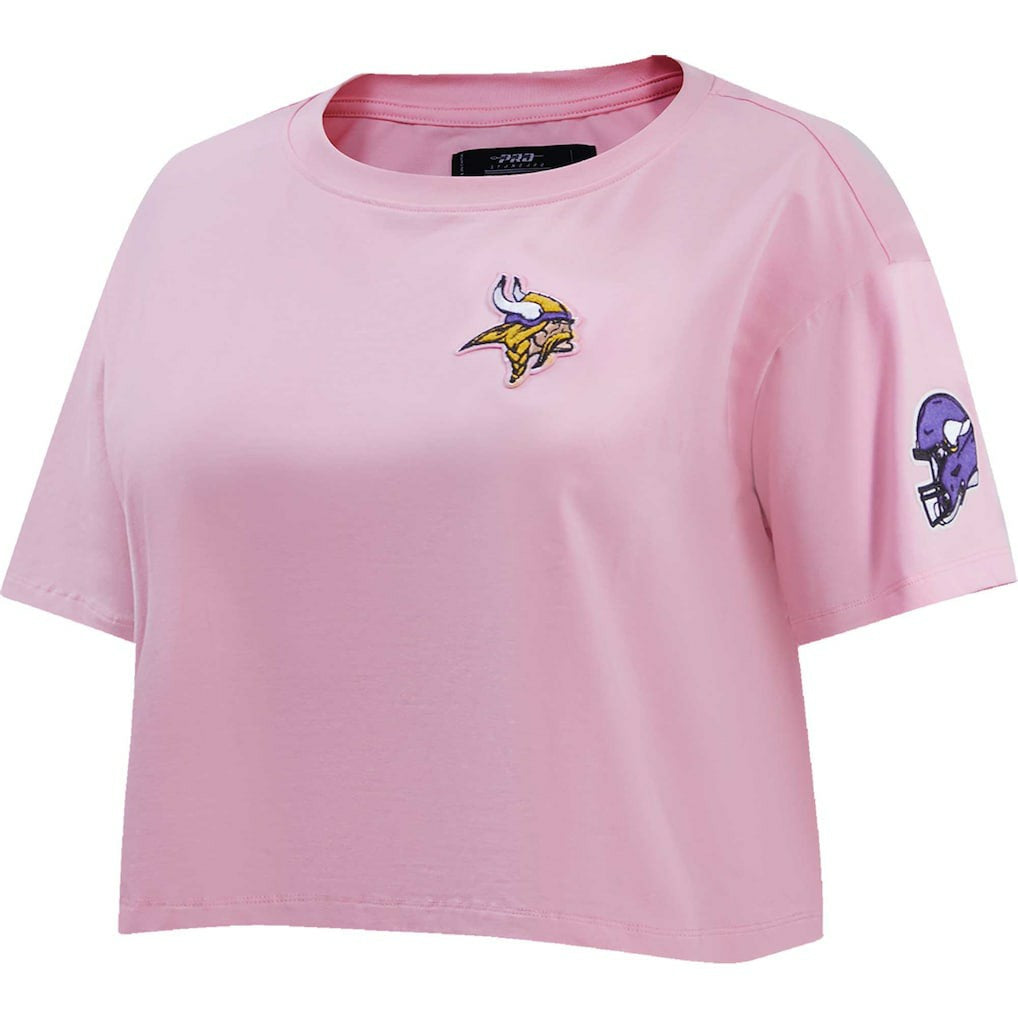 Minnesota Vikings Pro Standard Women's Cropped Boxy T-Shirt Pink