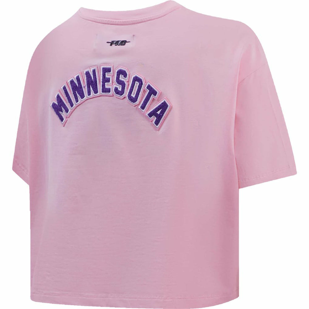 Minnesota Vikings Pro Standard Women's Cropped Boxy T-Shirt Pink