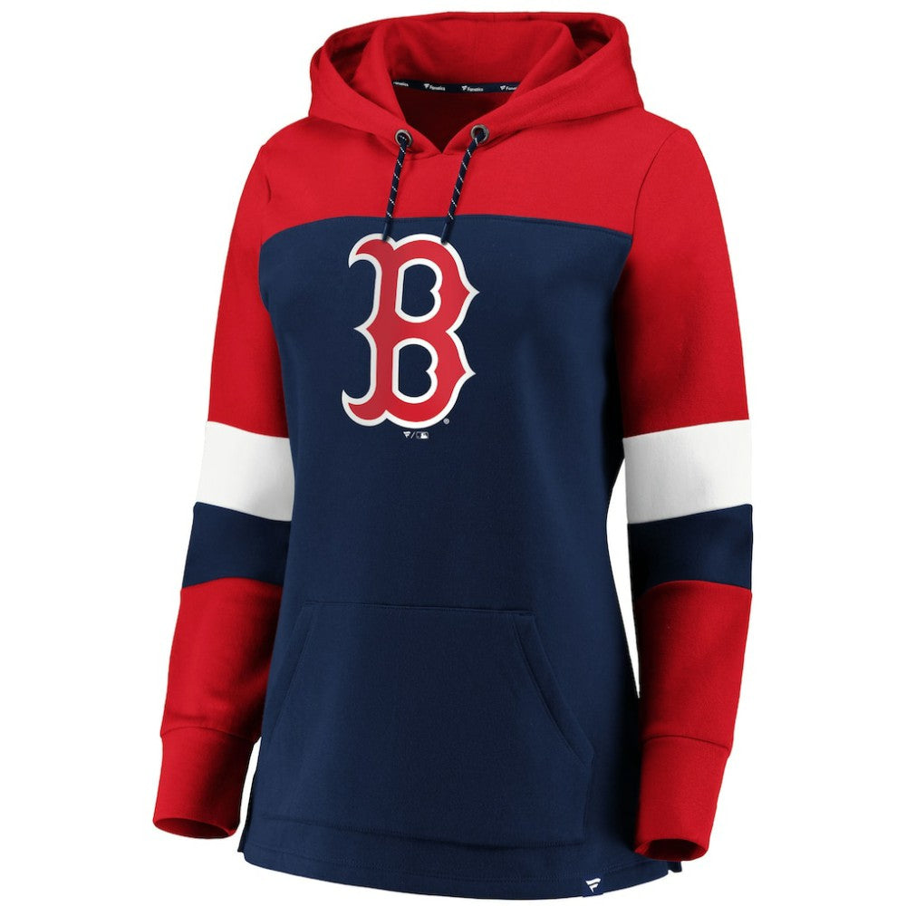 Boston Red Sox Women's Plus Size Colorblock Pullover Hoodie - Navy - MLB on Sale