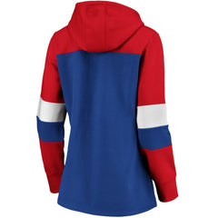 Chicago Cubs Women's Plus Size Colorblock Pullover Hoodie - Royal - MLB Lifestyle