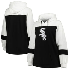 Chicago White Sox Women's Plus Size Colorblock Pullover Hoodie - Black - MLB on Sale