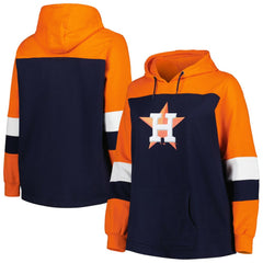 Houston Astros Women's Plus Size Colorblock Pullover Hoodie - Navy - MLB on Sale