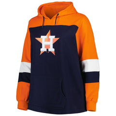 Houston Astros Women's Plus Size Colorblock Pullover Hoodie - Navy - MLB on Sale