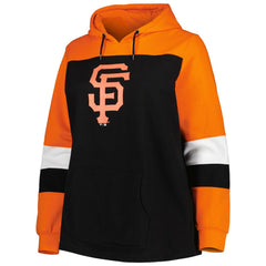 San Francisco Giants Women's Plus Size Colorblock Pullover Hoodie - Black - MLB Lifestyle