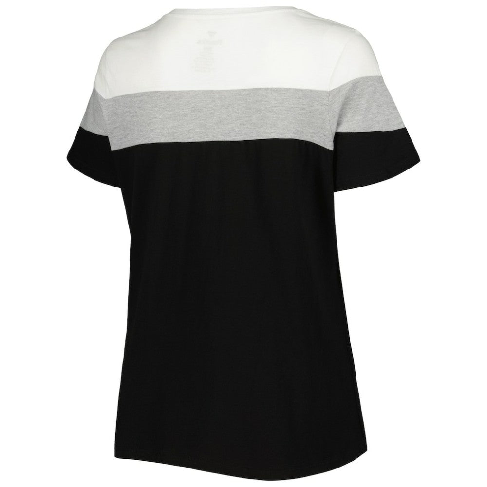 Chicago White Sox Women's Plus Size Colorblock T-Shirt - Black/Heather Gray - MLB Discount