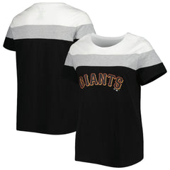 San Francisco Giants Women's Plus Size Colorblock T-Shirt - White/Black - MLB Online