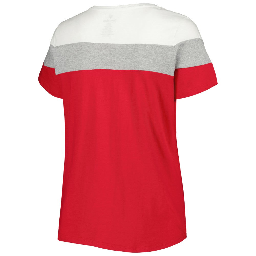 St. Louis Cardinals Women's Plus Size Colorblock T-Shirt - Red/Heather Gray - MLB Online