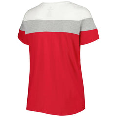St. Louis Cardinals Women's Plus Size Colorblock T-Shirt - Red/Heather Gray - MLB Online