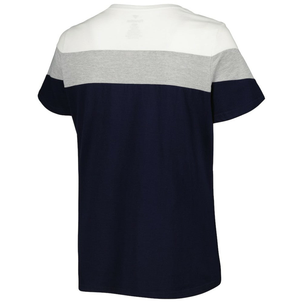 Washington Nationals Women's Plus Size Colorblock T-Shirt - Navy/Heather Gray - MLB Sale