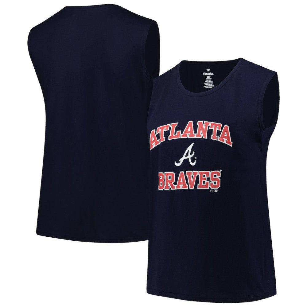 Atlanta Braves Profile Women's Plus Size Tank Top - Navy - MLB Online