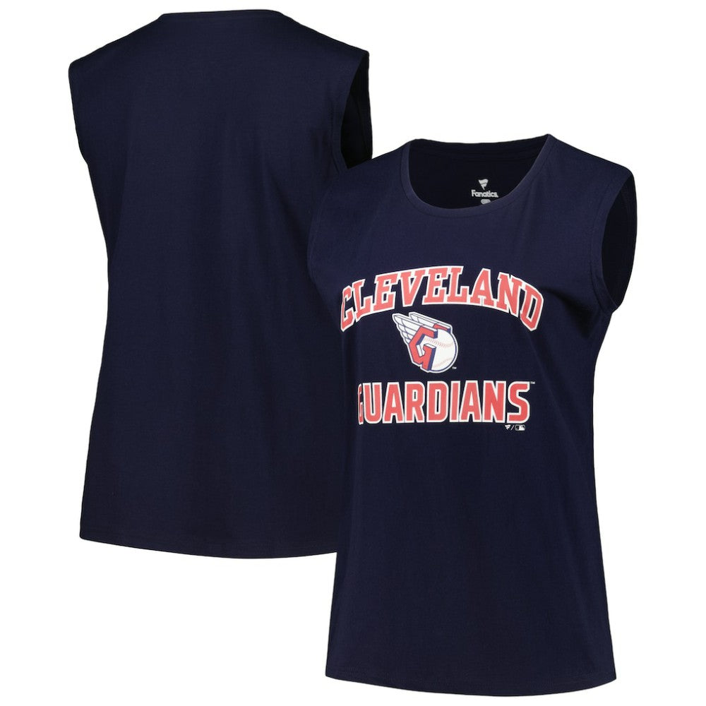 Cleveland Guardians Profile Women's Plus Size Tank Top - Navy - MLB on Sale