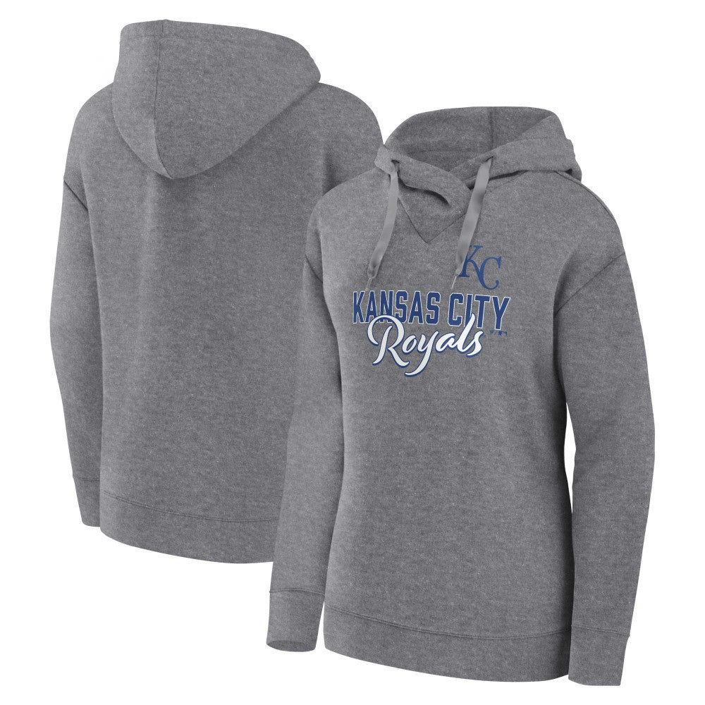 Profile Kansas City Royals Women's Plus Size Pullover Hoodie - Heather Gray - MLB on Sale