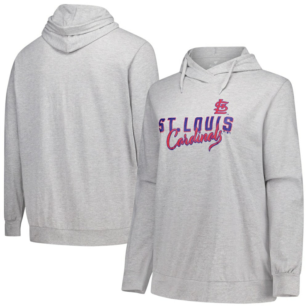 Profile St. Louis Cardinals Women's Plus Size Pullover Hoodie - Heather Gray - MLB Sale