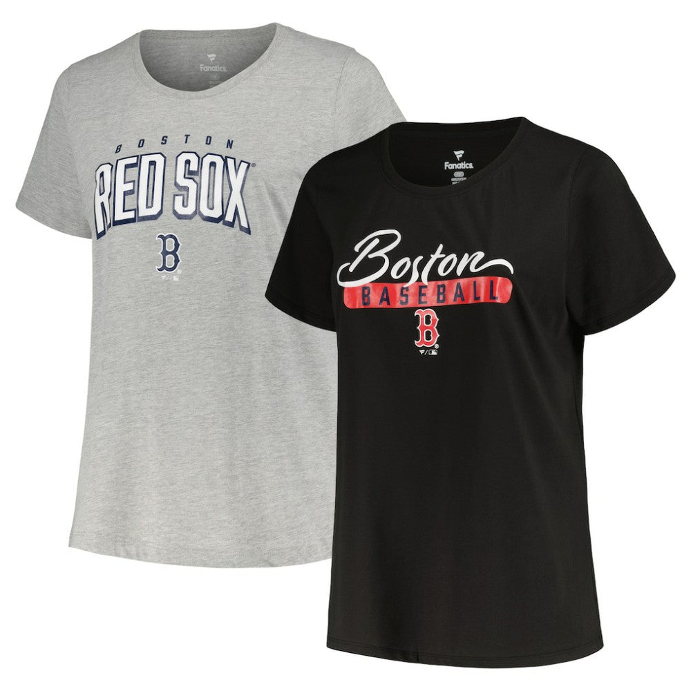 Boston Red Sox Profile Women's Plus Size T-Shirt Combo Pack - Black/Heather Gray - MLB Online