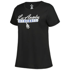 Los Angeles Dodgers Profile Women's Plus Size T-Shirt Combo Pack - Black/Heather Gray - MLB Lifestyle