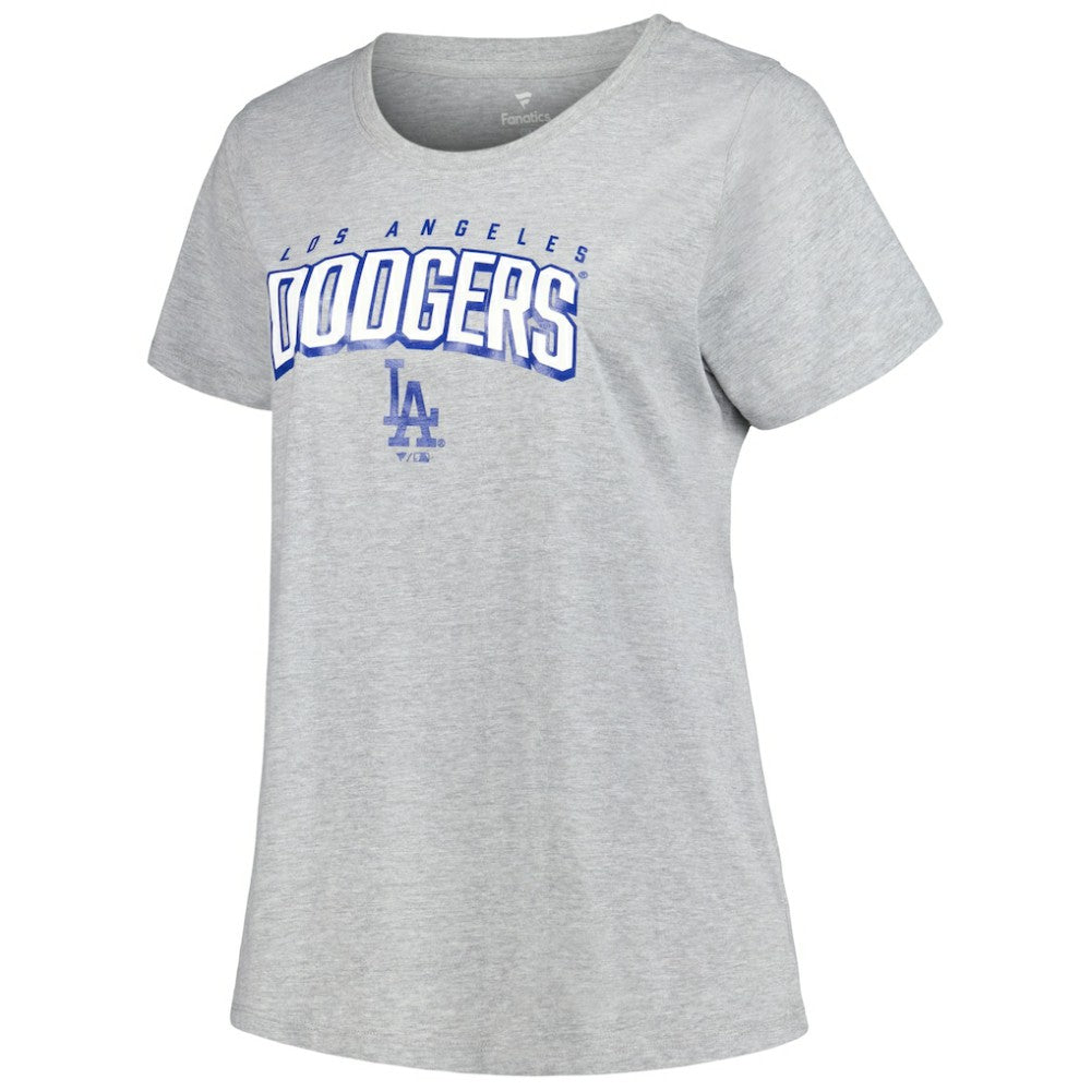 Los Angeles Dodgers Profile Women's Plus Size T-Shirt Combo Pack - Black/Heather Gray - MLB Lifestyle