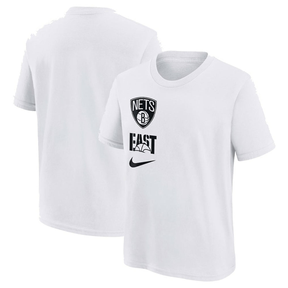 Brooklyn Nets Youth Vs Block Essential T-Shirt White | Nike