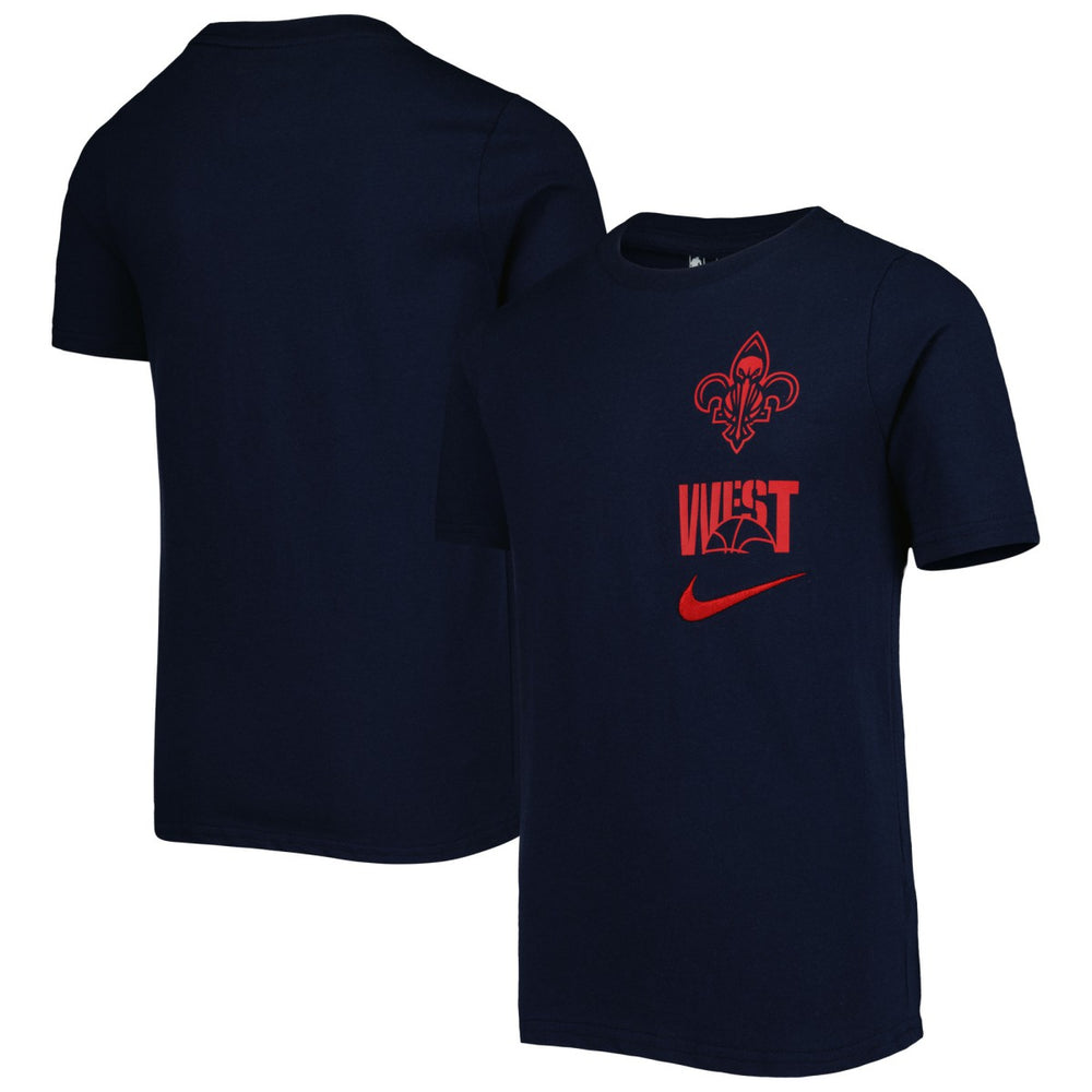 New Orleans Pelicans Youth Vs Block Essential T-Shirt Navy | Nike Lifestyle