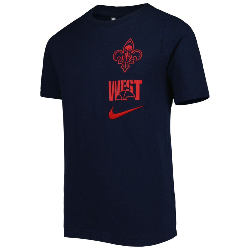 New Orleans Pelicans Youth Vs Block Essential T-Shirt Navy | Nike Lifestyle