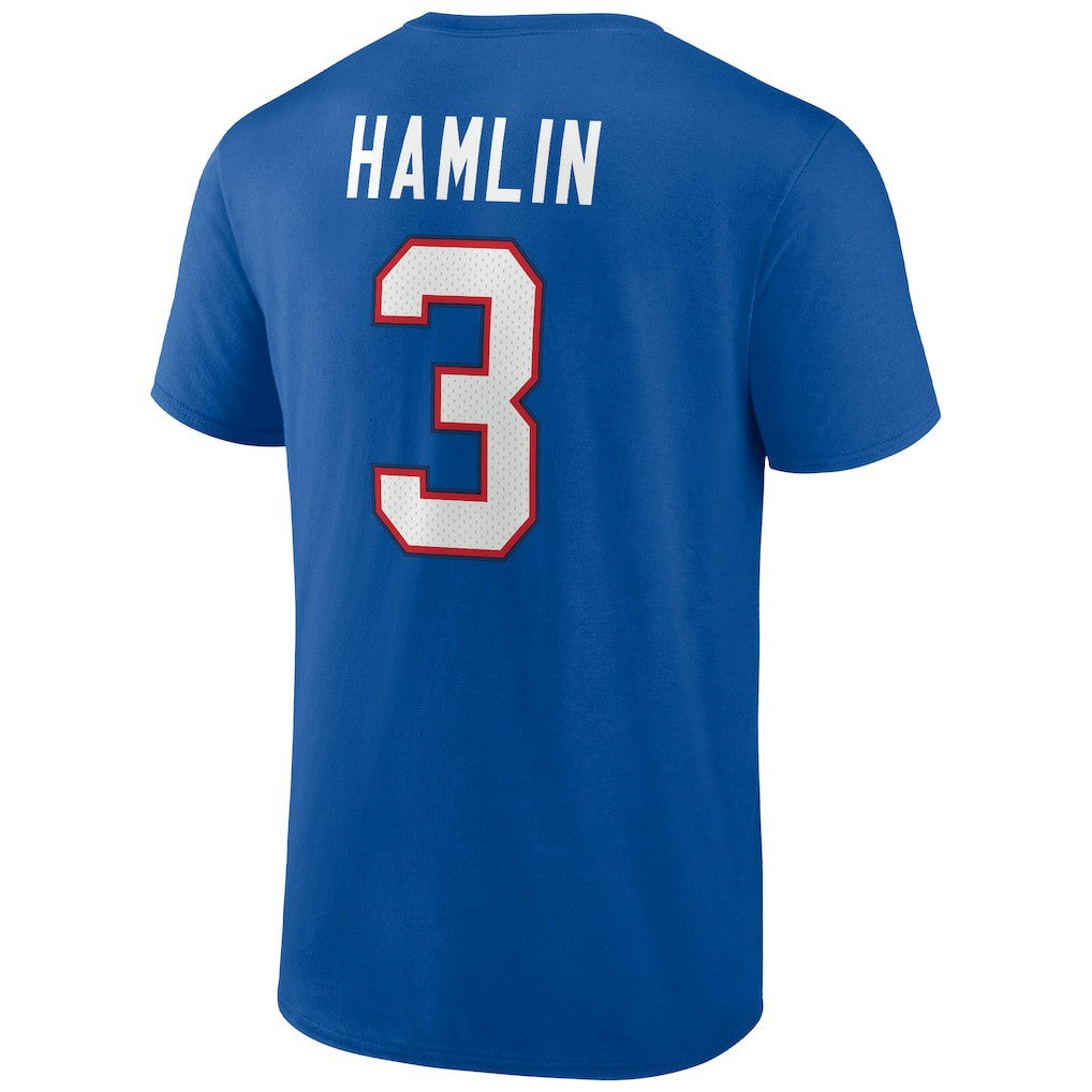 Damar Hamlin Buffalo Bills Icon Name & Number T-Shirt Royal
