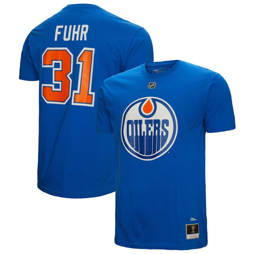 Grant Fuhr Edmonton Oilers Mitchell & Ness Name & Number T-Shirt - Royal - NHL 5291294