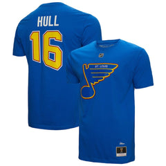 Brett Hull St. Louis Blues Mitchell & Ness Name & Number T-Shirt - Blue - NHL 5291303